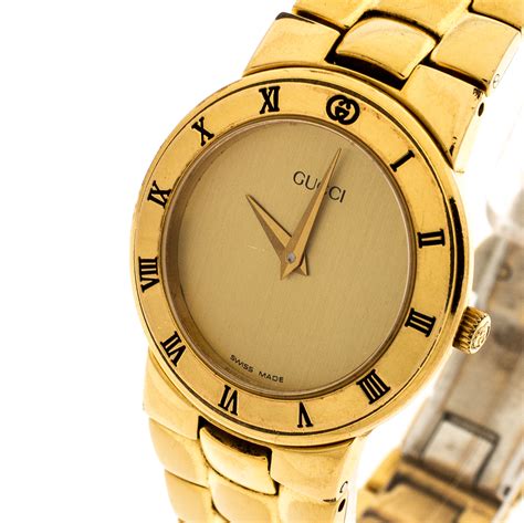 gucci gold rectangle watch|gucci gold watches ladies.